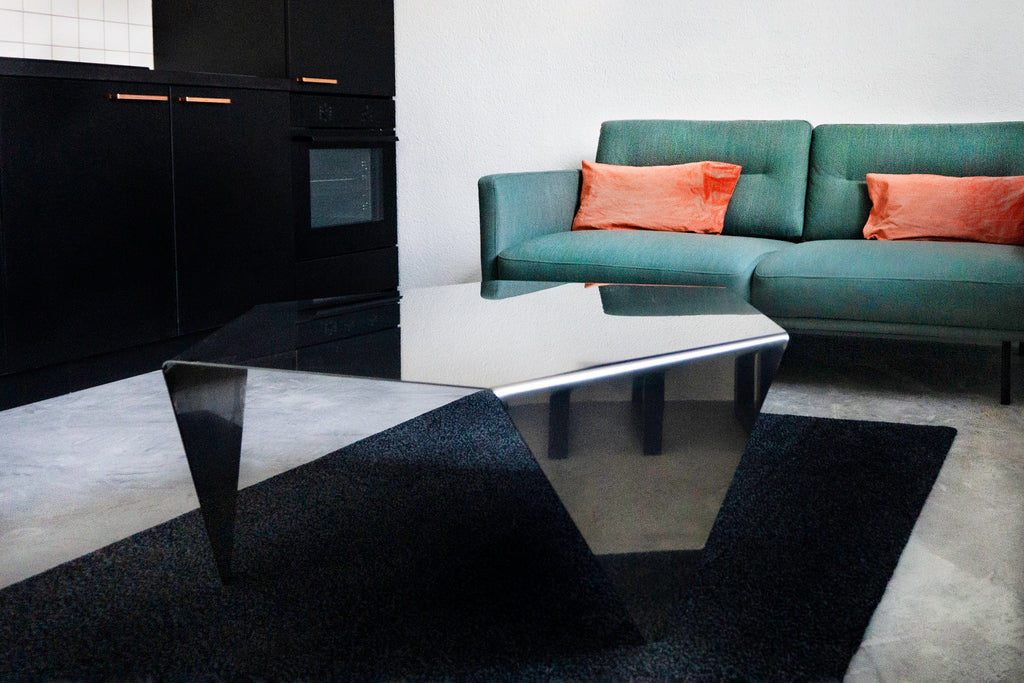 Hexagonal Coffee Table - Polished steel - B E N T