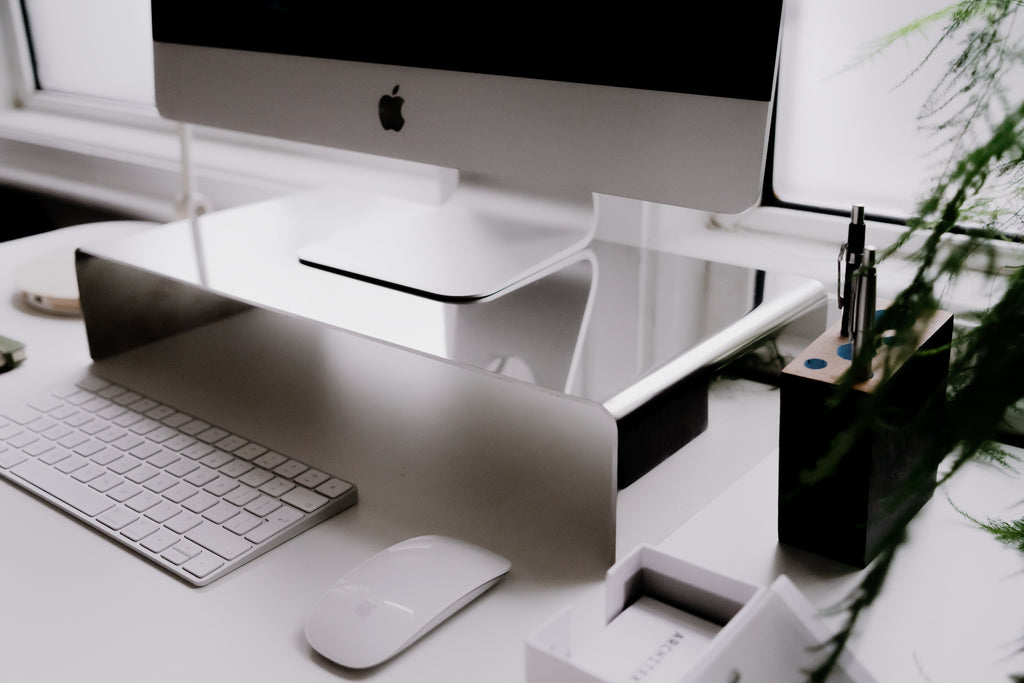 Monitor stand - Polished steel - B E N T