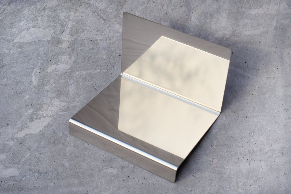 Polished Steel Record Holder - Small - B E N T