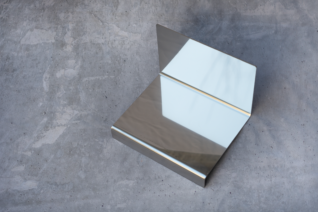 Polished Steel Record Holder - Small - B E N T