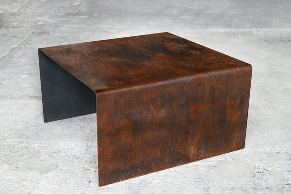 Rusted steel coffee table - B E N T