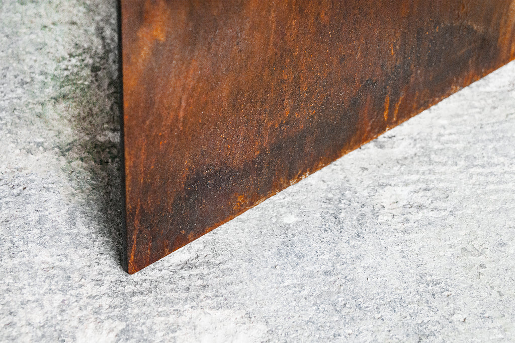 Rusted steel coffee table - B E N T
