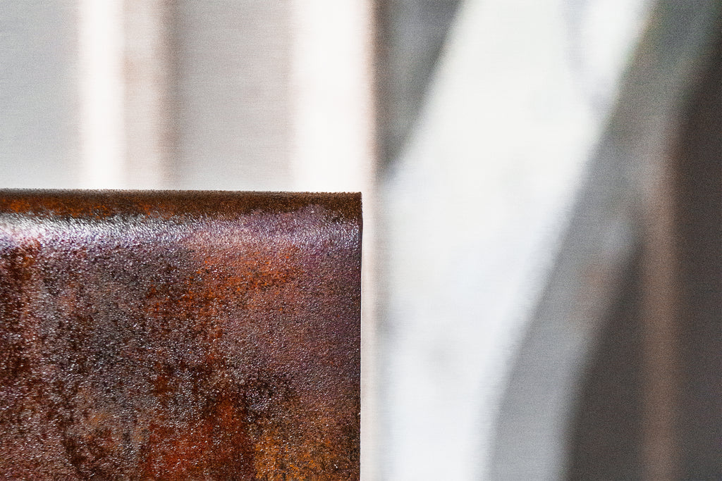 Rusted steel coffee table - B E N T