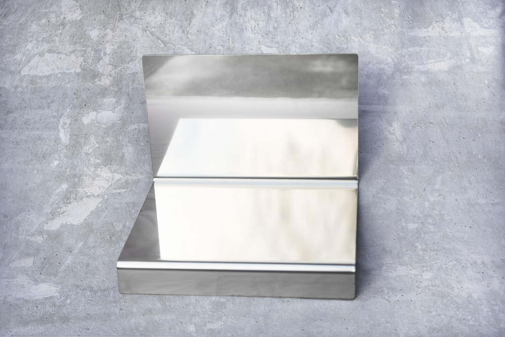 Polished Steel Record Holder - Small - B E N T