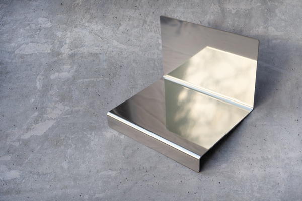 Polished Steel Record Holder - Small - B E N T